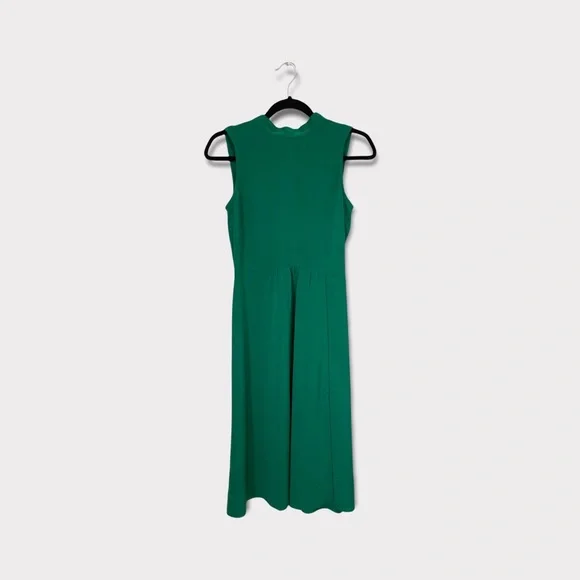 ASOS [Warehouse] Satin Green Midi Dress Size 6 - Picture 3 of 10